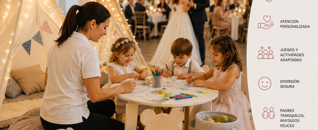 Los cuidadores de niños en las bodas: un servicio que cada vez gana más protagonismo